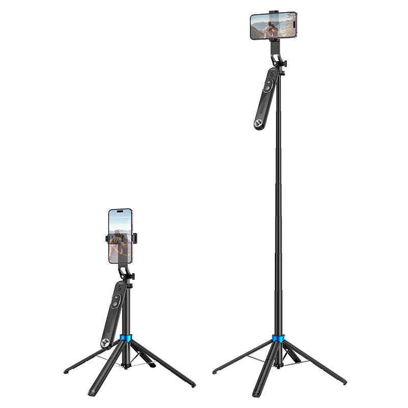 Селфі-монопод HOCO K22 Handy aluminum alloy anti-shake live broadcast holder Black