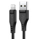 Кабель ACEFAST C3-02 USB to iP 2.4A, 1.2m, TPE, TPE connectors, Black