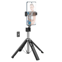 Selfie monopod HOCO K18 Wave four-leg live broadcast holder Black