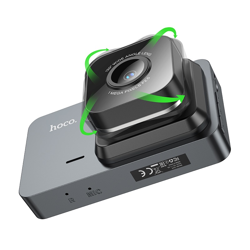 Відеореєстратор HOCO DV9 3-inch screen driving recorder (720P) Metal Gray