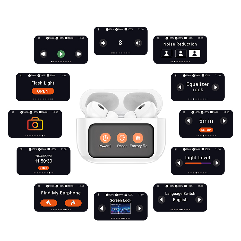 Бездротові навушники HOCO EW72 Soar true wireless ANC Noise Reduction touch screen BT headset White