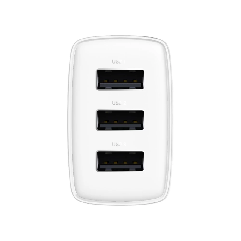 Мережевий зарядний пристрій Baseus Compact  Charger 3U 17W EU White