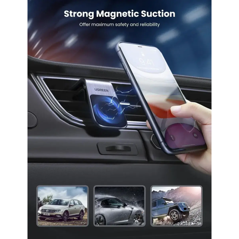 Автотримач для телефона UGREEN LP290 Waterfall Magnetic Phone Holder