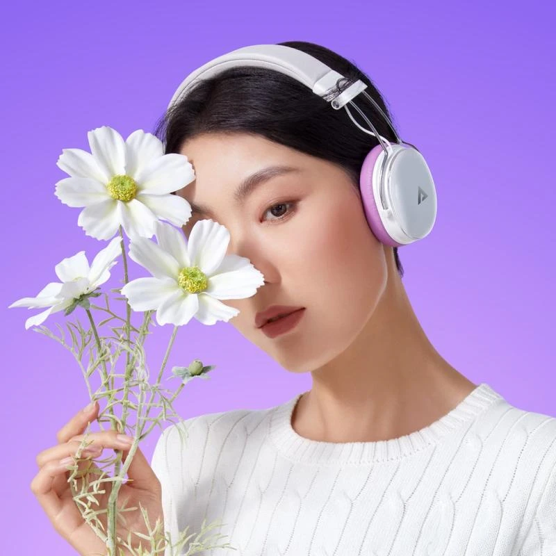Бездротові накладні навушники ACEFAST H7 active noise reduction wireless headset Pearl white