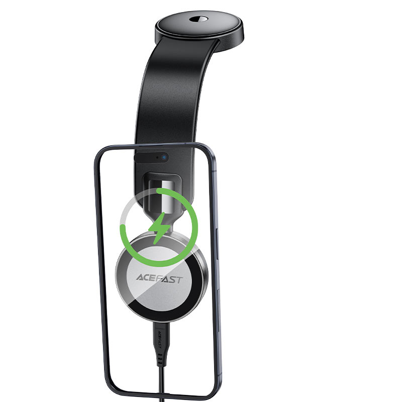 Автотримач для телефона з БЗП ACEFAST D37 magnetic wireless charging car holder for dashboard Black