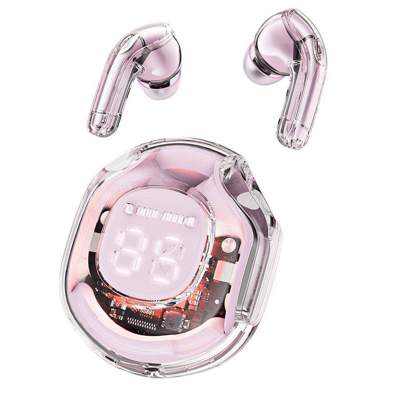 Бездротові навушники ACEFAST T8 Crystal color (2) bluetooth earbuds Lotus Pink