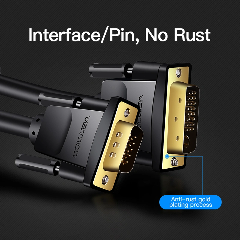 Кабель Vention DVI(24+5) to VGA Cable 3M Black (EACBI)