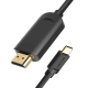 Кабель Vention Type-C to HDMI 4K 30Hz Cable 1.5M Black (CGUBG)