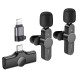 Бездротова мікрофонна система BOROFONE BFK12 Trophy lavalier wireless digital microphone(iP/Type-C) Black