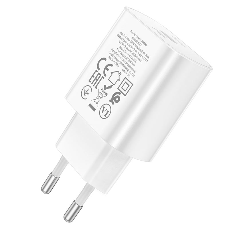 Мережевий зарядний пристрій HOCO N22 Jetta PD25W charger White