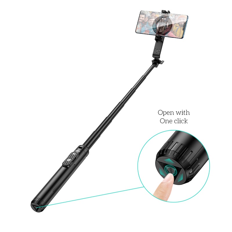 Селфі-монопод HOCO K25 Sherkhan magnetic aluminum alloy live broadcast holder Black