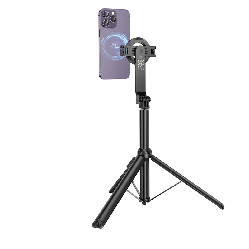 Селфі-монопод HOCO K25 Sherkhan magnetic aluminum alloy live broadcast holder Black