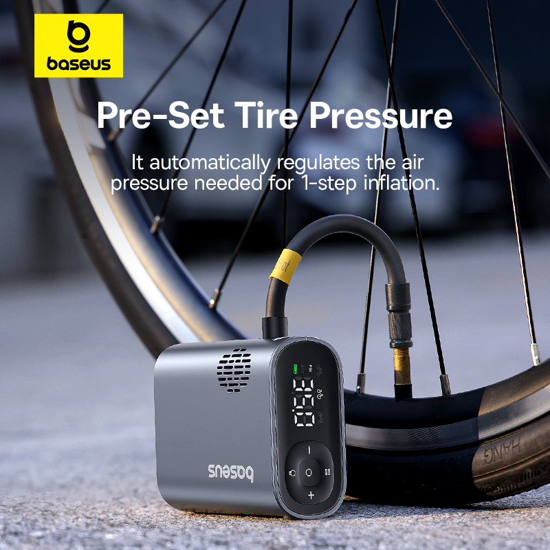 Автомобільний насос Baseus PrimeTrip Series Portable Bike Pump Cosmic Black