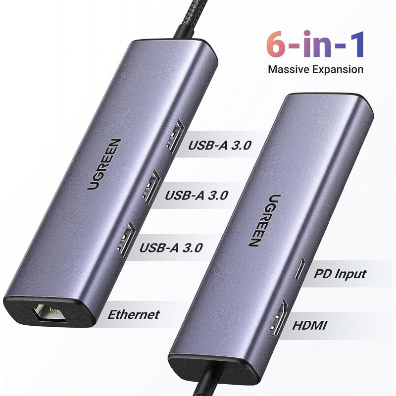 USB-хаб UGREEN USB-C Multifunction Adapter