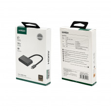 USB-хаб UGREEN USB-C to HDMI + VGA +USB 3.0 Adapter with PD (Space Gray)