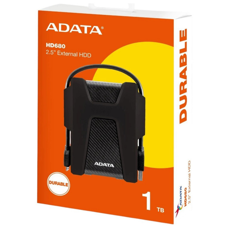 External hard drive PHD External 2.5'' ADATA USB 3.0 DashDrive Durable HD680 1TB Black
