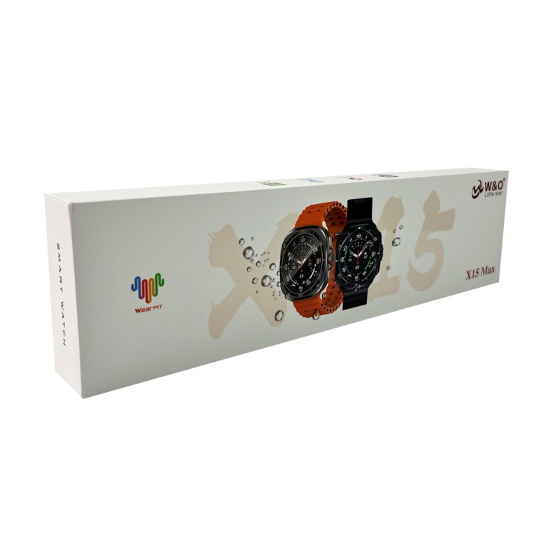 Смарт-годинник W&O X15 Max 38mm. 330 mAh. Amoled+IP67 Orange