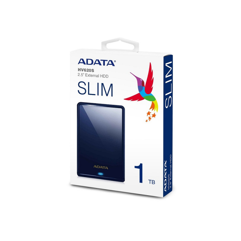 External hard drive PHD External 2.5'' ADATA USB 3.2 Gen. 1 DashDrive Classic HV620S 1TB Slim Blue