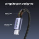 Кабель UGREEN US334 USB-C 2.0 to Angled USB-C M/M Cable Aluminium Shell with Braided 1m (Black)(UGR-70643)