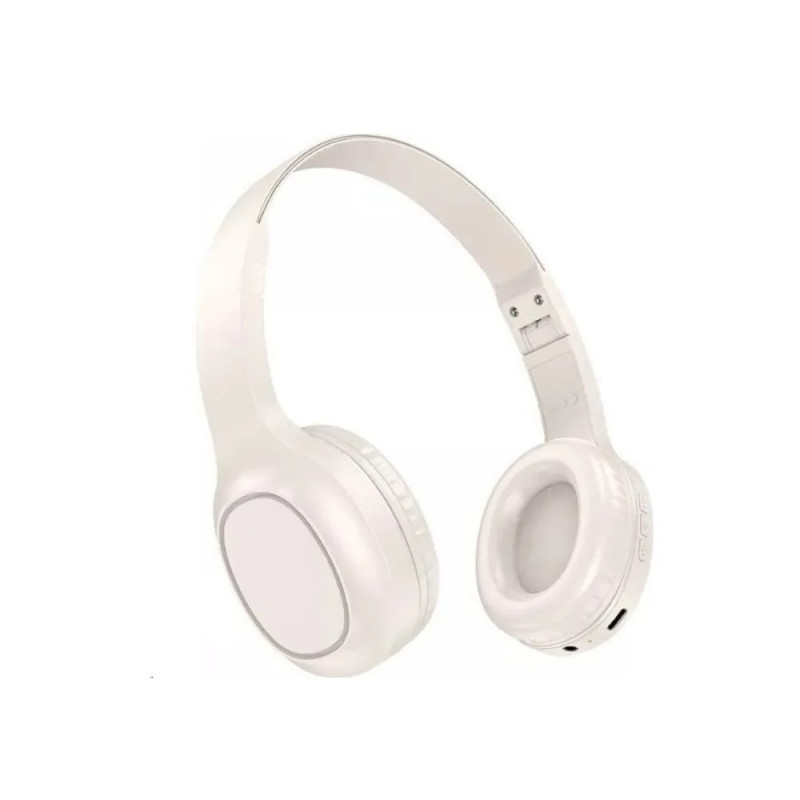 Бездротові накладні навушники HOCO W46 Charm BT headset Milky White