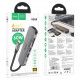 USB-хаб HOCO HB28 Type-C multi-function converter(HDTV+USB3.0+USB2.0+SD+TF+PD) Metal Gray