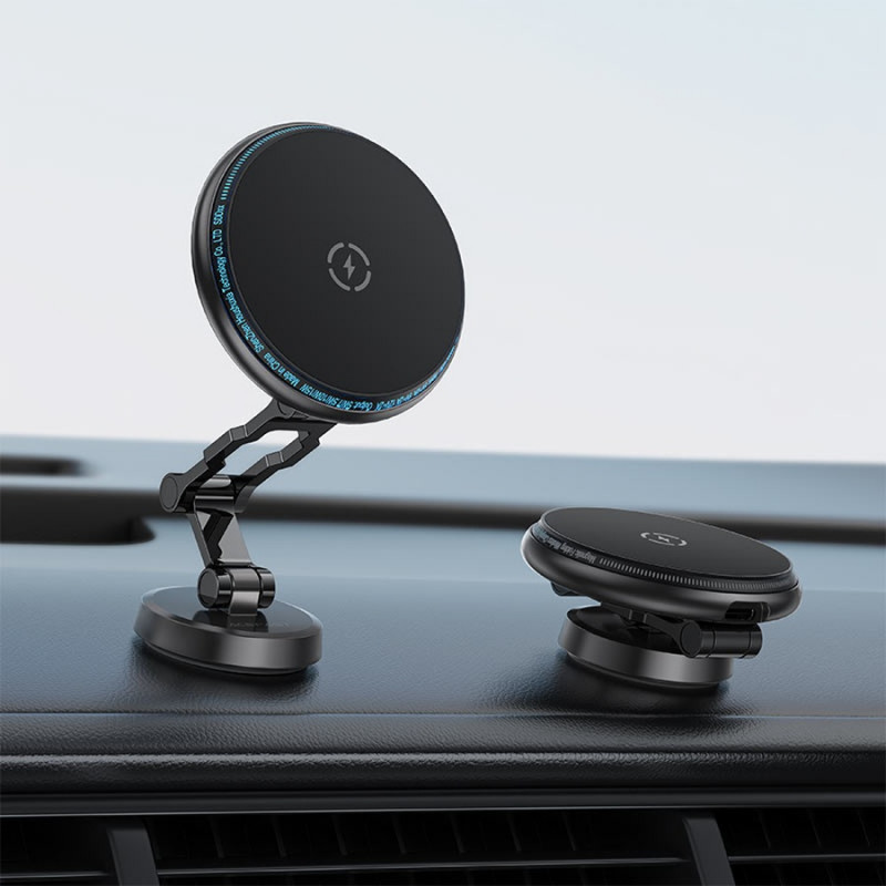 Автотримач для телефона з БЗП ACEFAST D30 magnetic folding wireless charging car holder Black