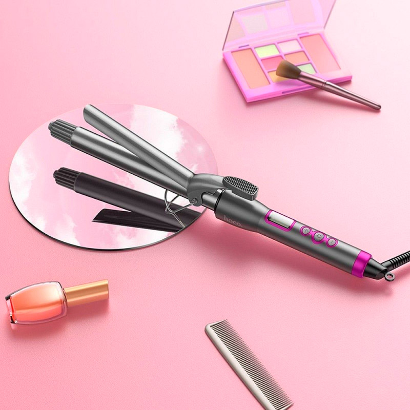 Плойка HOCO HP43 Electric manual curling iron with digital display(EU) Gray