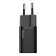 Мережевий зарядний пристрій Baseus Super Si Quick Charger 1C 25W EU Black