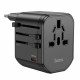 Універсальний зарядний пристрій HOCO AC15 Walker three-port PD20W(1C2A) universal conversion charger Black