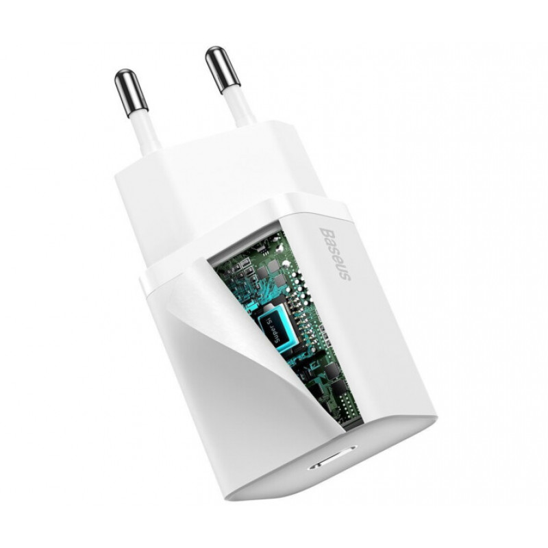 Мережевий зарядний пристрій Baseus Super Si Quick Charger 1C 20W EU White