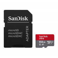 SanDisk Ultra 512Gb microSDXC (UHS-1) memory card class 10 A1 (150Mb/s) (SD adapter)