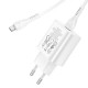 Мережевий зарядний пристрій з кабелем HOCO N22 Jetta PD25W charger set(Type-C to Type-C)(EU) White