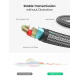 Аудіокабель UGREEN AV127 3.5mm Male  to 6.35mm Male, TRS Stereo Audio Cable, nylon braid, 2m Gray