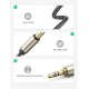 Аудіокабель UGREEN AV127 3.5mm Male  to 6.35mm Male, TRS Stereo Audio Cable, nylon braid, 2m Gray