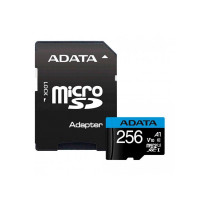Карта пам'яті microSDXC (UHS-1) A-DATA Premier 256Gb Class 10 А1 (R-100Mb/s)  (adapter SD)