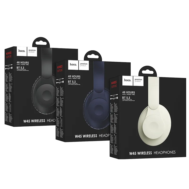 Бездротові накладні навушники HOCO W45 Enjoy BT headset Blue