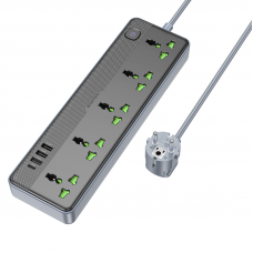 Мережевий подовжувач BOROFONE BAC4A Lord 5 position socket(1C3A)(EU) Black