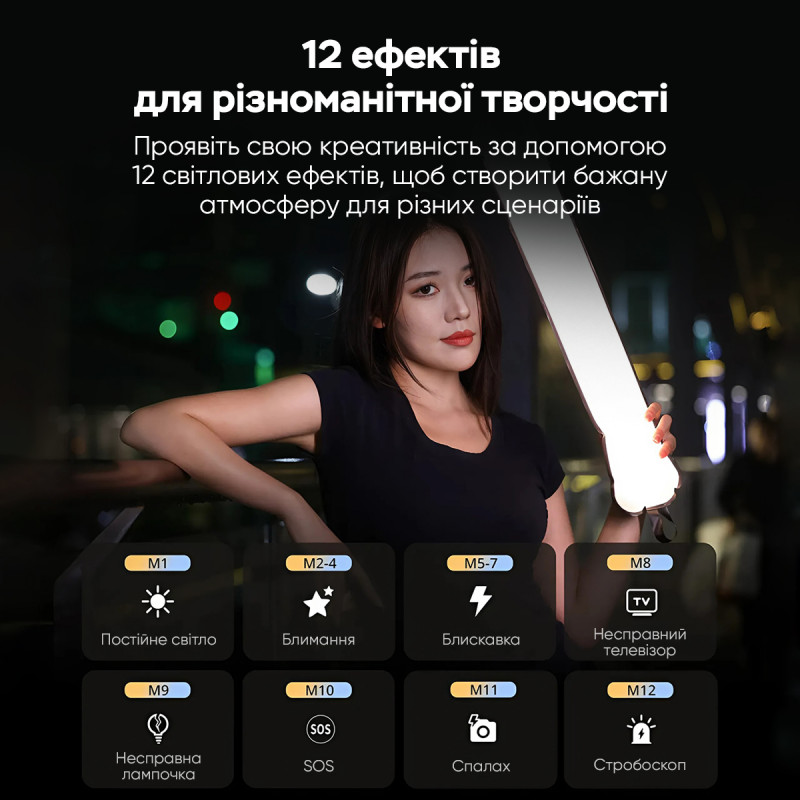 Відеосвітло Ulanzi Vijim UA12 Portable Air Tube Light (L092 UA12)