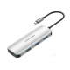 USB-хаб Vention USB-C to HDMI/USB 3.0x3/SD/TF/PD Docking Station Gray 0.15M Aluminum Alloy Type