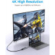 USB-хаб Vention USB-C to HDMI/USB 3.0x3/SD/TF/PD Docking Station Gray 0.15M Aluminum Alloy Type