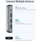 USB-хаб Vention Type-C to HDMI/USB3.0*3/PD Converter 0.15M Gray Metal Type (CNBHB)