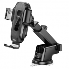 Автотримач для телефона з БЗП HOCO HW3 Wise automatic induction wireless fast charging car holder(center console) Black