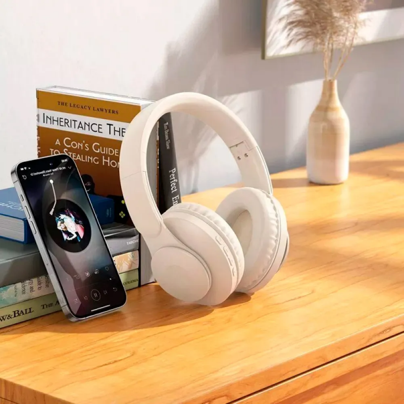 Бездротові накладні навушники HOCO W45 Enjoy BT headset Milky White