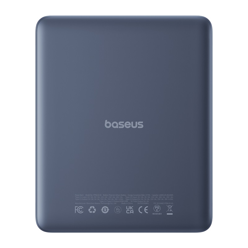 Зовнішній акумулятор Baseus Blade2 Fast-Charging Power Bank with Digital Display Intelligent Edition 12000mAh 65W Mariana Blue  (with Baseus Mini Whit