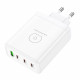Мережевий зарядний пристрій WUW-C158 1USB 3Type-C + USB A PD100W white