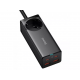 Мережевий зарядний пристрій Baseus GaN3 Pro Desktop Powerstrip AC+2U+2C 100W EU Black (With Mini White Cable Type-C to Type-C 100W(20V/5A) 1m Black）