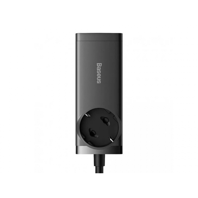 Мережевий зарядний пристрій Baseus GaN3 Pro Desktop Powerstrip AC+2U+2C 100W EU Black (With Mini White Cable Type-C to Type-C 100W(20V/5A) 1m Black）