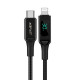 Кабель ACEFAST C6-01 Type-C to iP, 3A, 30W, 1.2m, nylon, zinc connectors, Black