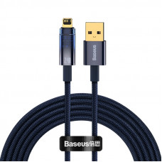 Кабель Baseus Explorer Series Auto Power-Off Fast Charging Data Cable USB to IP 2.4A 2m Blue