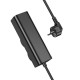 Мережевий подовжувач HOCO NS10 Wisdom 2-position (PD67W/3C1A) desktop socket (EU/GER) Black